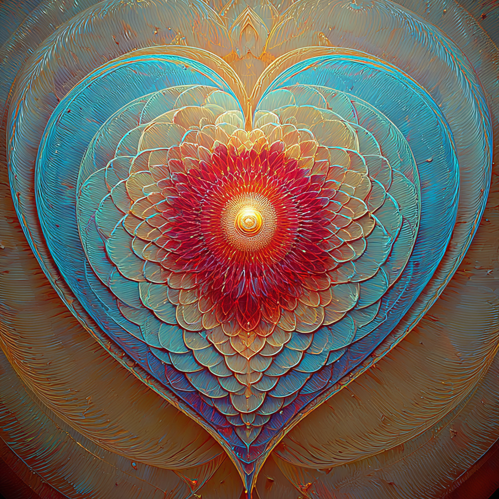 bright heart shape